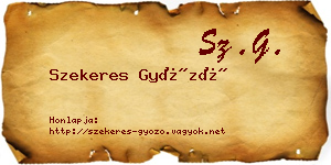 Szekeres Győző névjegykártya